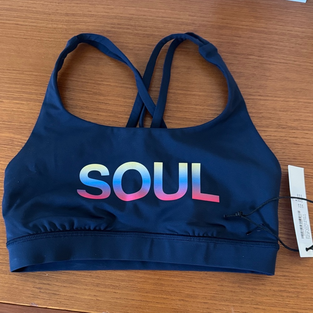 Lululemon Athletica Navy Sports Bra with Gradient Logo